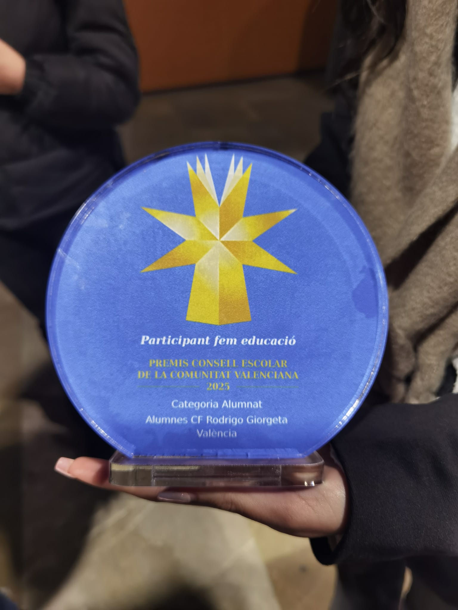 El alumnado del Centro de Formación Profesional Rodrigo Giorgeta recibe una Mención de Honor en los I Premios CECV